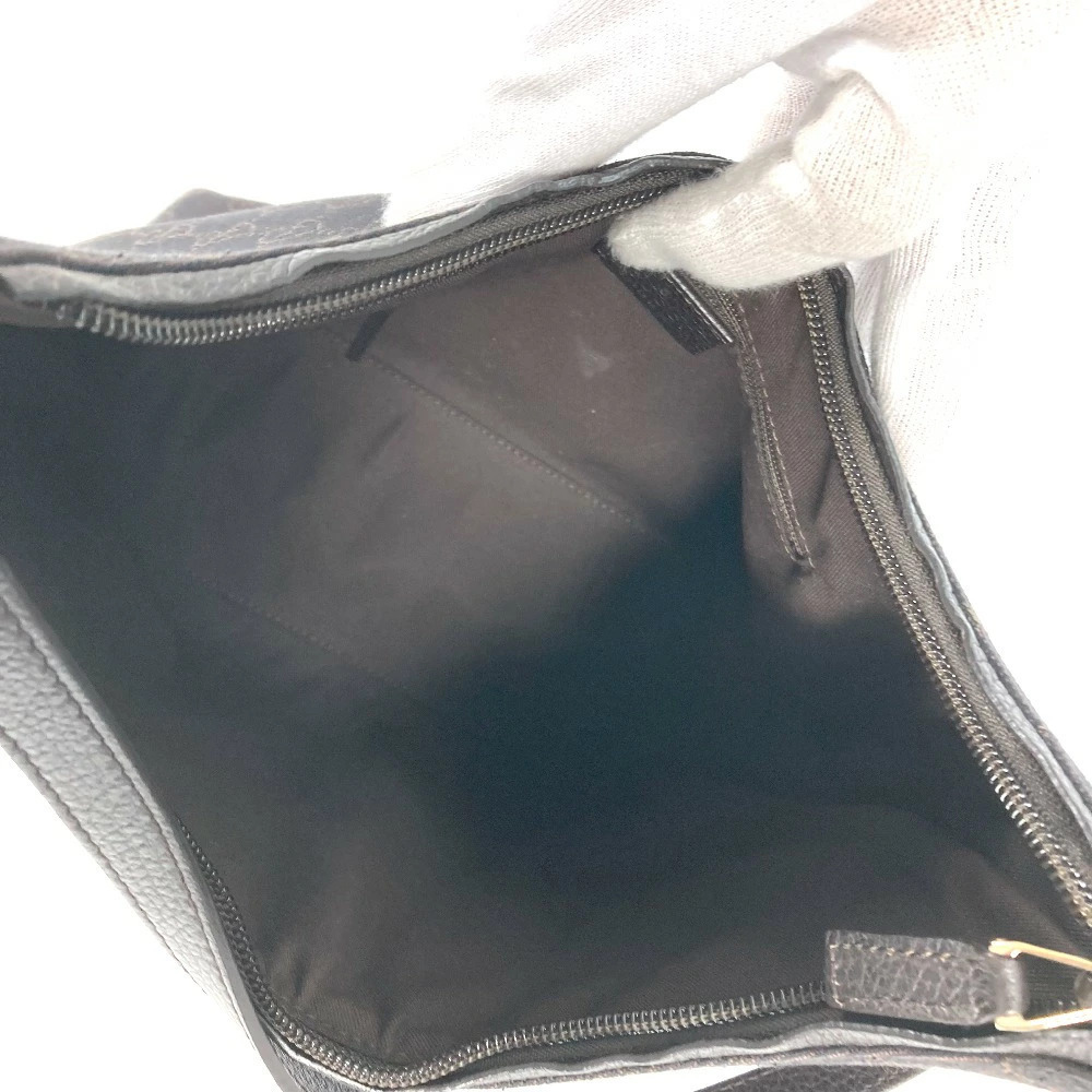GUCCI GG One Shoulder Hobo Bag Shoulder Canvas Leather Brown - Picture 11 of 15